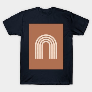 Woodblock Arch - Terracotta T-Shirt